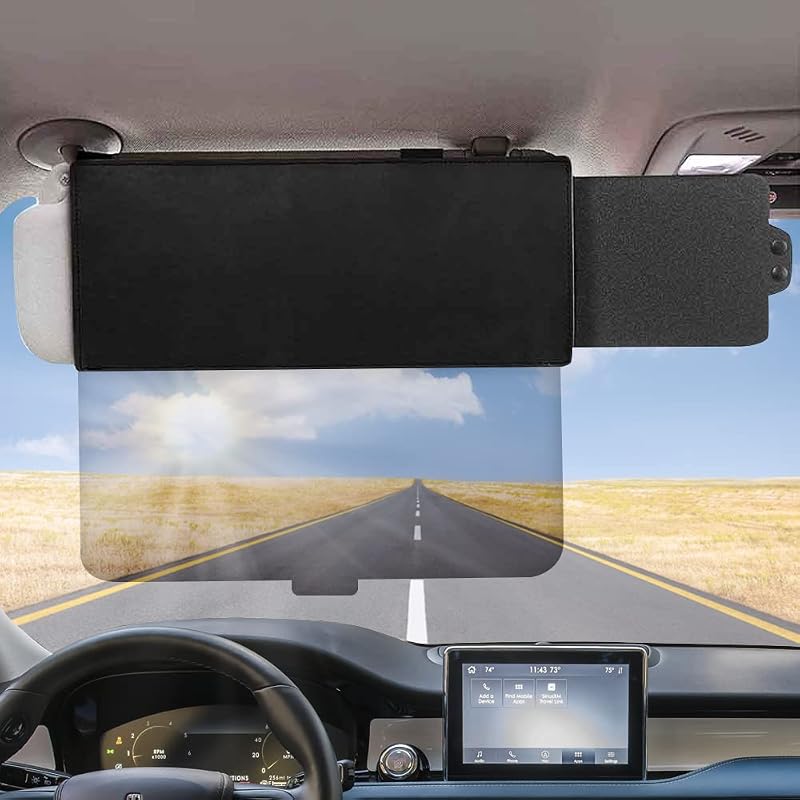 Extensor de Para-Sol Automotivo com Painel Antirreflexo VAGURFO ZYB001 Preto