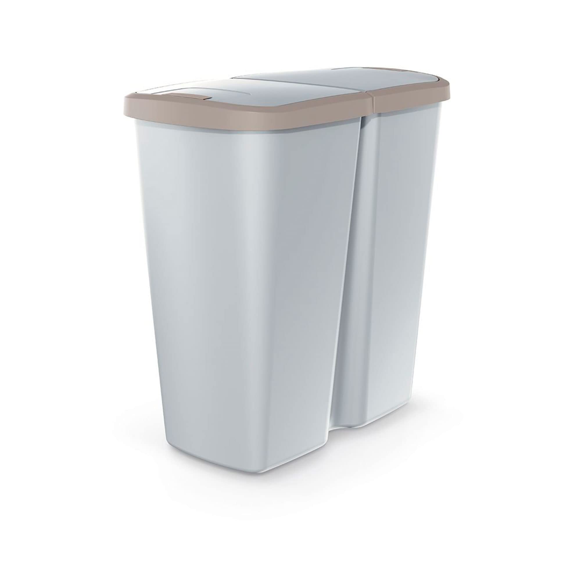 KEDEN Waste Bin with 2 Independent Lids 45L