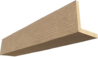 Ekena Millwork BMRS2C0120X040X240OT 2-Sided Rough Sawn Endurathane Ceiling Faux Wood Beams, 12-in. W x 4-in. H x 20-ft. L, Oatmeal