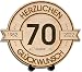 Produktbild DARO Design - Holzscheibe graviert - 70 Jahre - Größe 20cm- Geschenk zum Jubiläum, 70 Geburtstag, Jahrestag - Herzlichen Glückwunsch