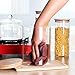 Large Glass Food Storage Container, 100 FL OZ (3000ml) Glass Food Canister with Airtight Bamboo Lids for Your Pantry, BPA-Free Cereal Dispenser Jars for Spaghetti Pasta, Powder, Tea, Coffee