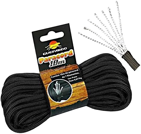 Guepardo, Corda de Emergência Paracord 550, 10m, Ideal para Desci...