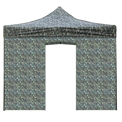 Couverture latérale militaire 3x2m avec porte pour tonnelle 3x3m pliable