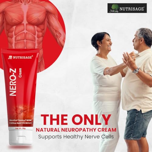Image of Nero-Z Neuropathy Nerve Relief Cream - Fast Acting Max Relief for Feet, Hands,Legs,Toes,Back-Ultra Strength Menthol,Arnica, Aloe Vera,MSM,Soothing Natural Nerve Comfort, Paraben-Free 50 g