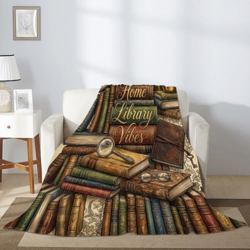 Couverture pelucheuse compacte marron 152 cm, plaid vintage isolant et décoratif