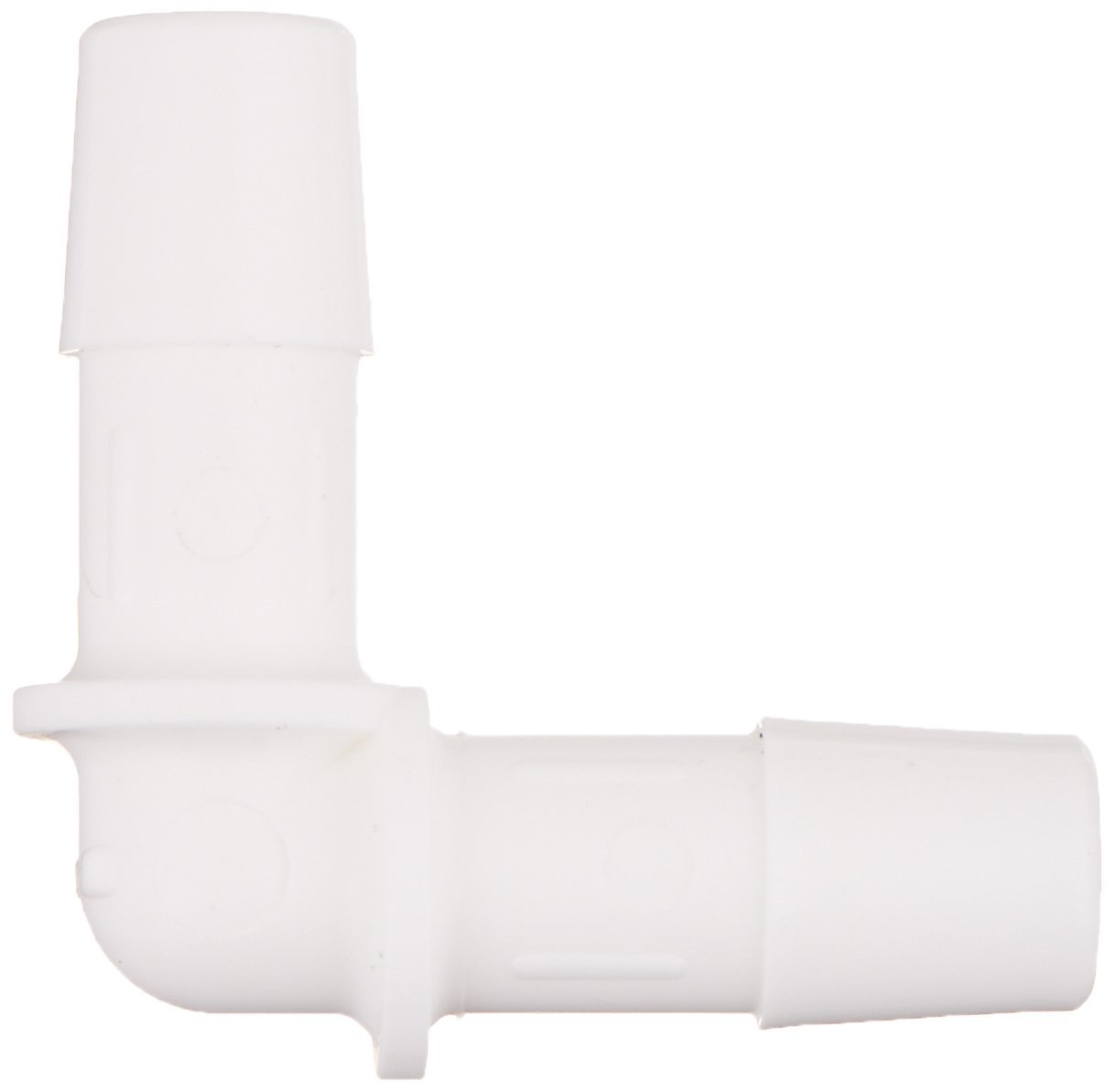 Eldon James L0-6WP White Polypropylene Equal 90 Degree Elbow, 3/8