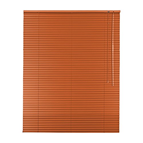 Original Easy-Shadow Aluminium Jalousie Jalousette Breite 110 x 175 cm Höhe in Farbe terracotta - Bedienseite rechts - Fensterjalousie Jalousien Alu-Jalousien Alu-Jalousetten Fenster Rollo Lamellenbreite 25 mm Lamellen / Maßanfertigung