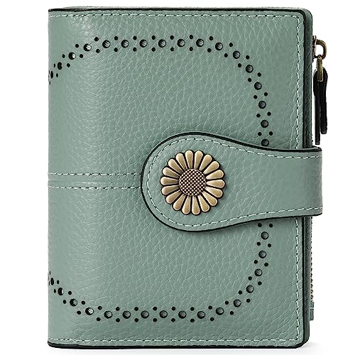 Image of SENDEFN Bifold Purse Card Holder Wallet Leather RFID Blocking Wallet for Women with 16 Card Slots