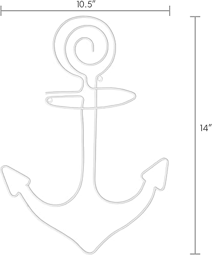 Vista 2 de Americanflat Decoración de pared de 14 x 10.5 pulgadas, decoración de pared de metal de anclaje para dormitorio, decoración moderna de pared