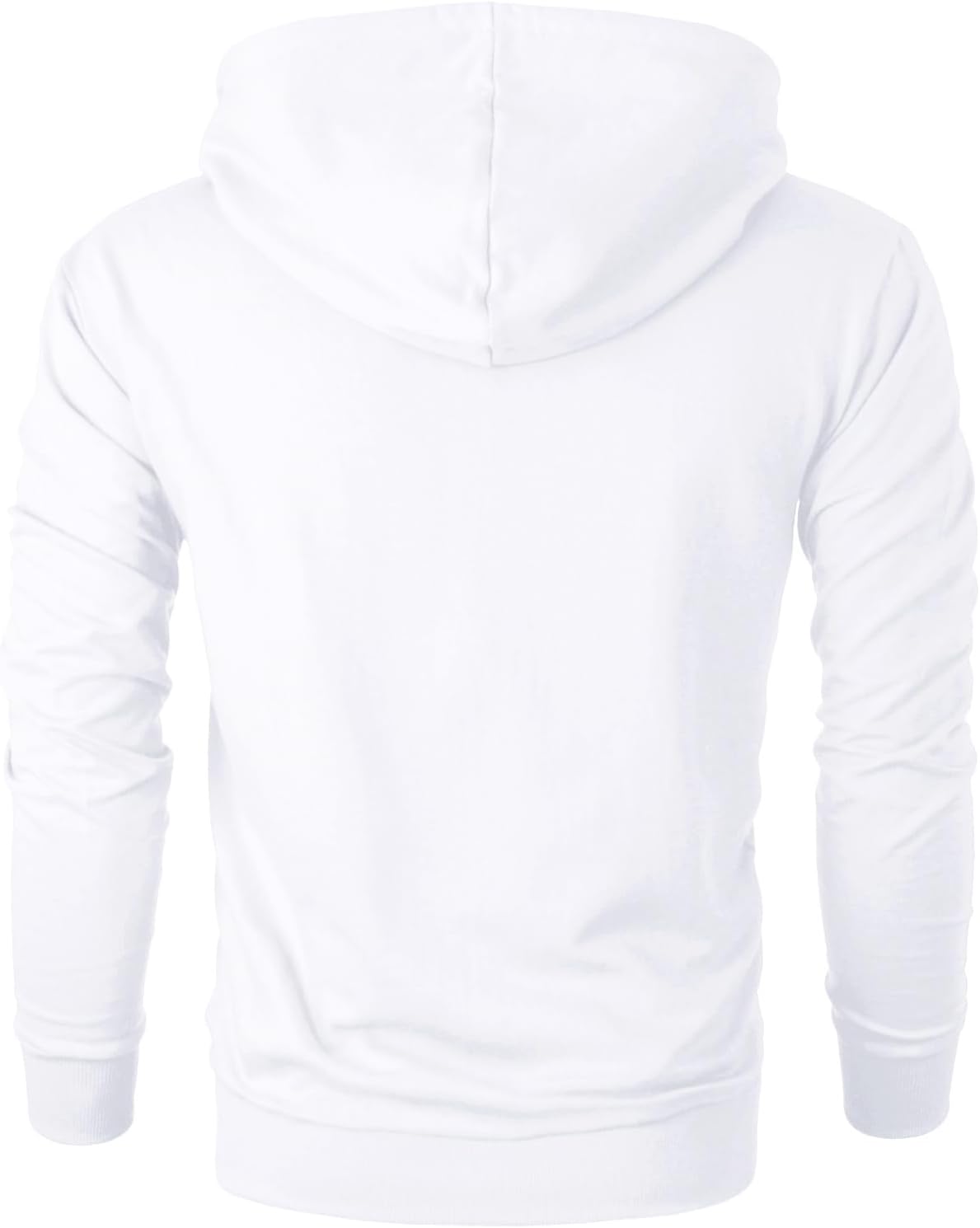 Ohoo Mens Henley Pullover Hoodie Sweatshirt Long Sleeve Lightweight with Kanga Pocke