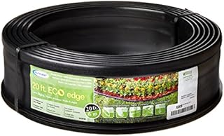 Suncast 20 ft. Plastic Landscape Edging Roll for Garden, Flower Beds, and Lawn, Black