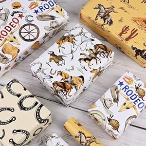 12 Sheets 28 * 20 Inches Western Wrapping Paper Watercolor Cowboy Wild West Desert Cactus Rodeo Gift Wrap Paper for Birthday Baby Shower Horse Racing Party DIY Craft 12 Sheets 28 20 Inches Western Wrapping Paper Watercolor Cowboy Wild West Desert Cactus Rodeo Gift Wrap Paper for Birthday Baby Shower Horse Racing Party DIY Craft