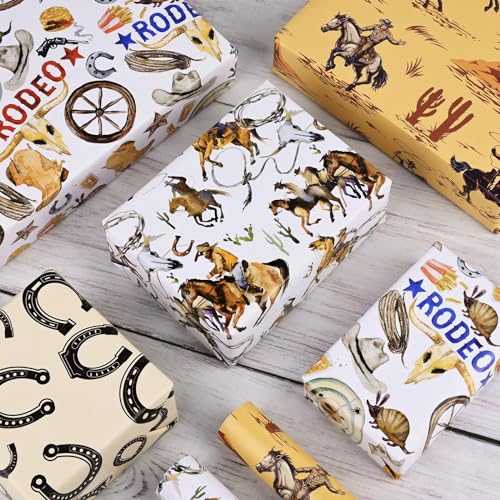 12-Sheets-28-20-Inches-Western-Wrapping-Paper-Watercolor-Cowboy-Wild-West-Desert-Cactus-Rodeo-Gift-Wrap-Paper-for-Birthday-Baby-Shower-Horse-Racing-Party-DIY-Craft 12 Sheets 28 20 Inches Western Wrapping Paper Watercolor Cowboy Wild West Desert Cactus Rodeo Gift Wrap Paper for Birthday Baby Shower Horse Racing Party DIY Craft