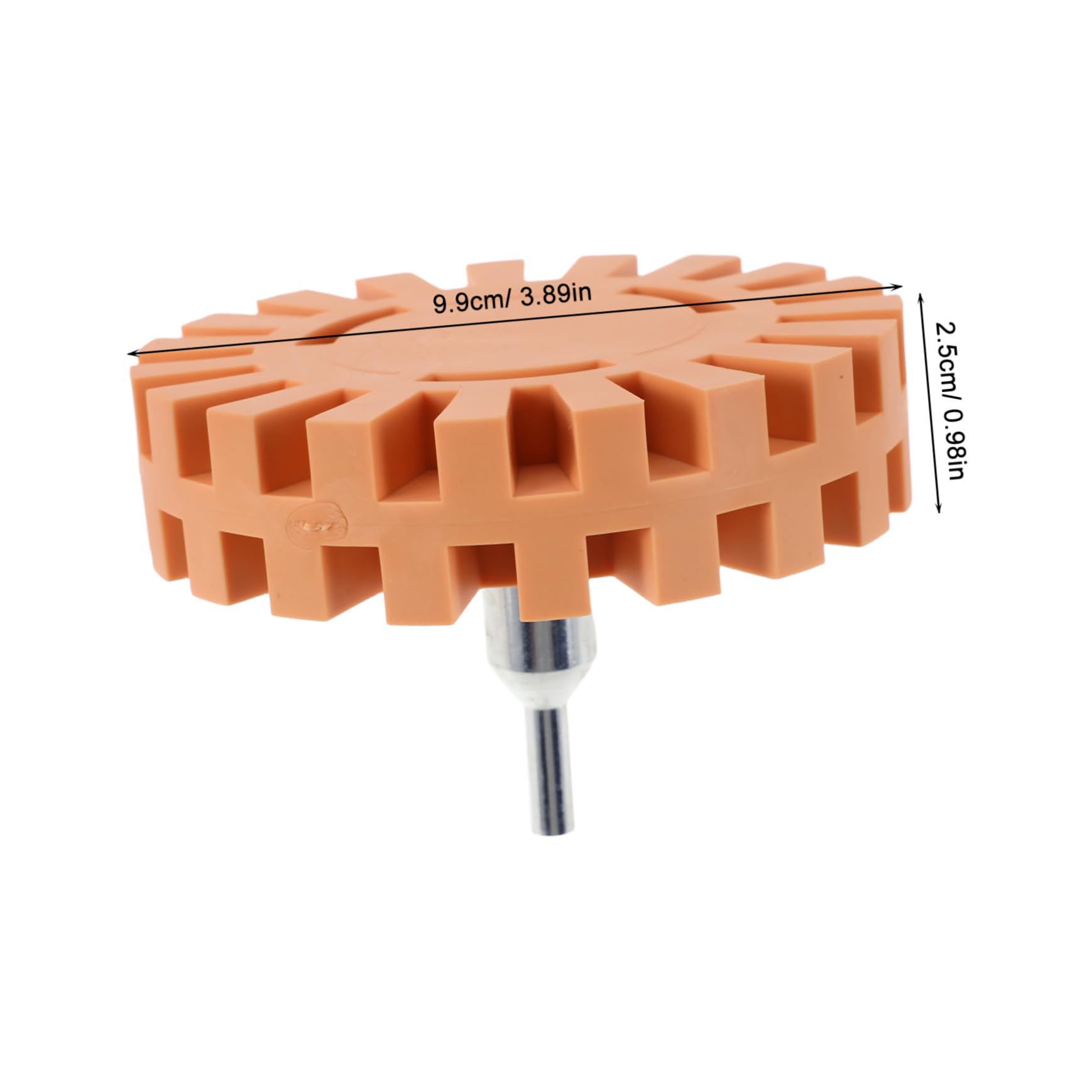 Gatuida Gezahntes Gummirad 2 Stück zur Klebstoffentfernung 100mm 4 Zoll und Effizienter Reinigung Aufkleberentferner mit Präzisem Zahnraddesign für Auto und Wohnmobil