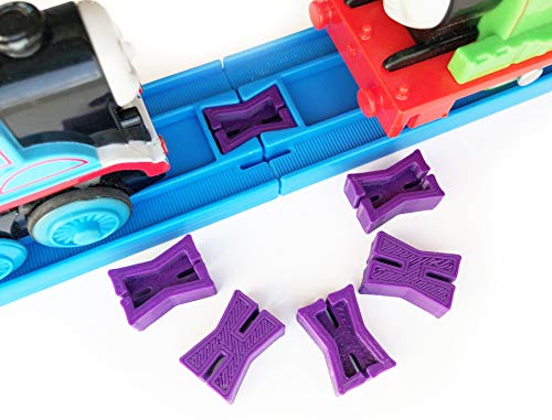 TrainLab Plarail Dog Bone Connectors Train Track Adapter Thomas 6pcs (Purple)