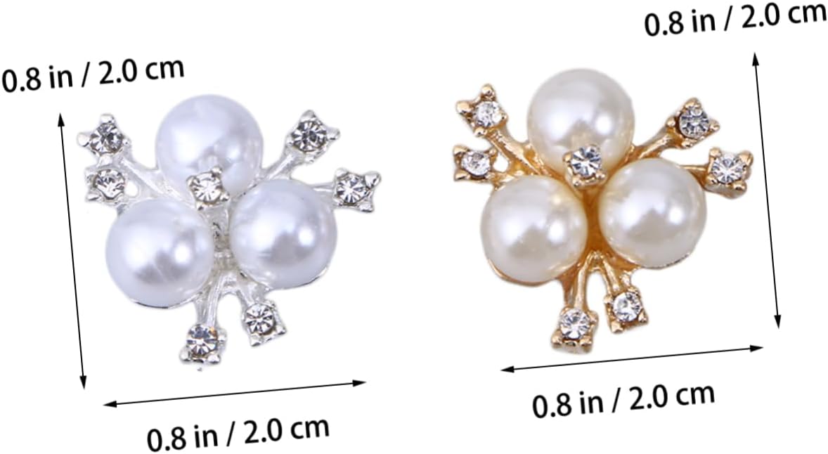 20pcs Buttons Rhinestone Embellishments Flatback Faux Hair Accessories for Crafts Wedding Party Decoration Home Decor and More