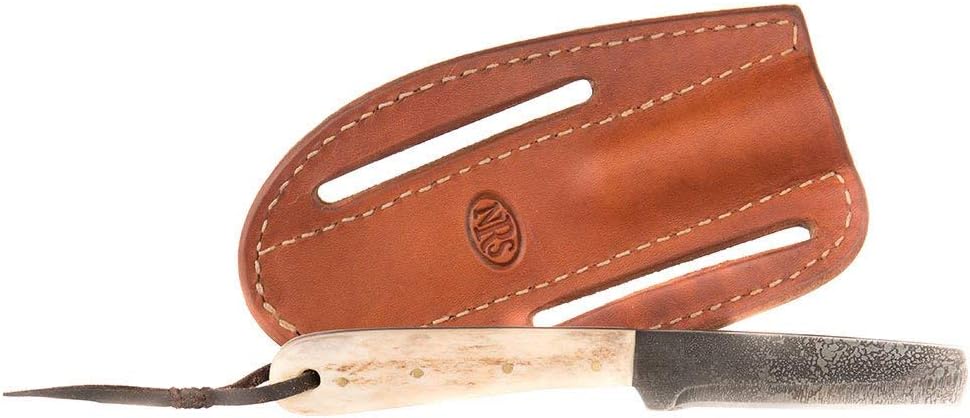 NRS Cowtown Ranch Knife Calf Cutter w/Plain Leather Sheath