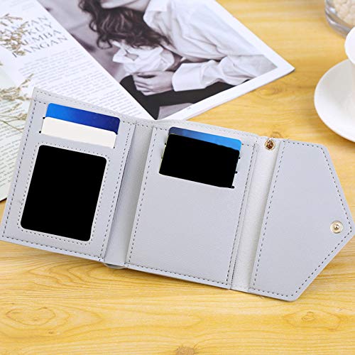 pedkit Moda feminina borla carteira curta de couro pu cor sólida pequeno dobrado ID titular do cartã