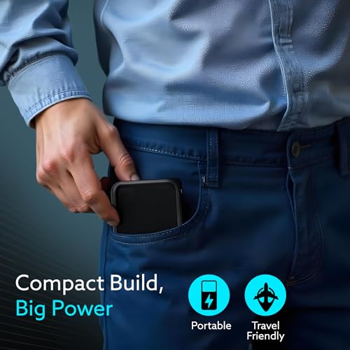 Image of AGARO Imperial Power Bank 20000 mAh, 22.5W Power Delivery for Smartphones, Portable, USB C & Micro Input, USB A1,A2 & C Output, Fast Charge Technology for Tablets, Headphones and Hi-Powered Devices