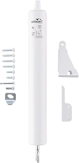 Wright Products V150 Heavy Duty Pneumatic Storm Door Closer - Adjustable Speed, Quiet Close, Hold Open White