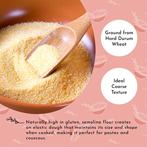 Scratch No.1 Durum Semolina Flour - (2 LB) Fine Semolina Flour for Pasta, Pizza Dough, Cake Flour and Bread Flour, 100% Fine Ground All-Natural Durum Wheat - Thumbnail 7