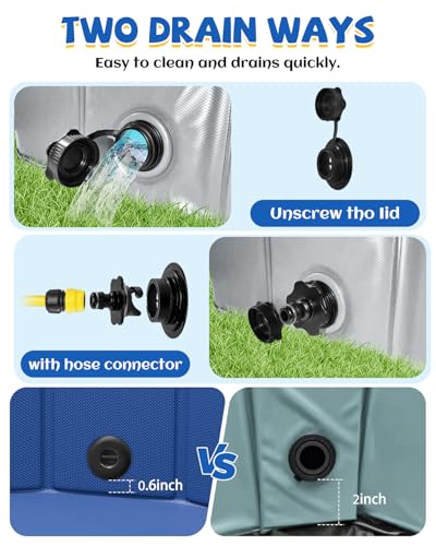 YSJILIDE Piscina portátil para cães PVC para animais de estimação piscina dobrável para cães, piscin