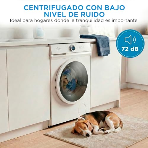 Miniatura 6 de Midea Lavadora 10kg Carga Frontal 1950w, 1400 Rpm Con Motor Inverter - Lavadoras Con 15 Programas Y Tecnología Healthguard - Washing Machine Bajo Consumo, Lavado Rápido, Función Vapor Y Modo Eco