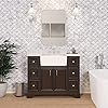   Kitchen-Bath-Collection-Zelda-42-inch-Farmhouse-Vanity-QuartzChocolate-Includes-Chocolate-Cabinet-with-Stunning-Quartz-Countertop-and-White-Ceramic-Farmhouse-Apron-Sink