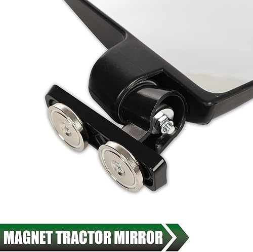 Vista 13 de GRAND ORANGE Espejo lateral magnético izquierdo y derecho, 114 libras, apto para tractores, cortacéspedes, topadoras de tamaño completo, carretilla