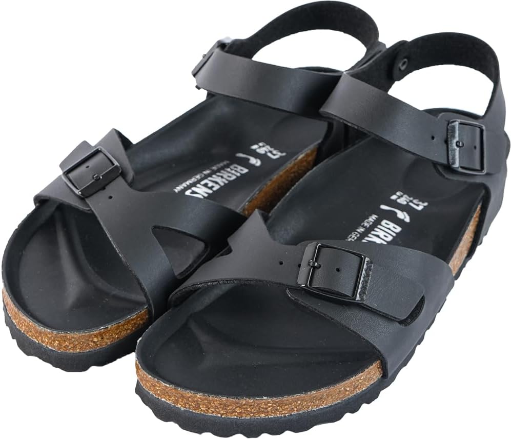 美品★黒ビルケンシュトック　メンズサンダル　ラムゼス　39サイズ/25cm 美品☆黒ビルケンシュトック メンズサンダル ラムゼス 39サイズ