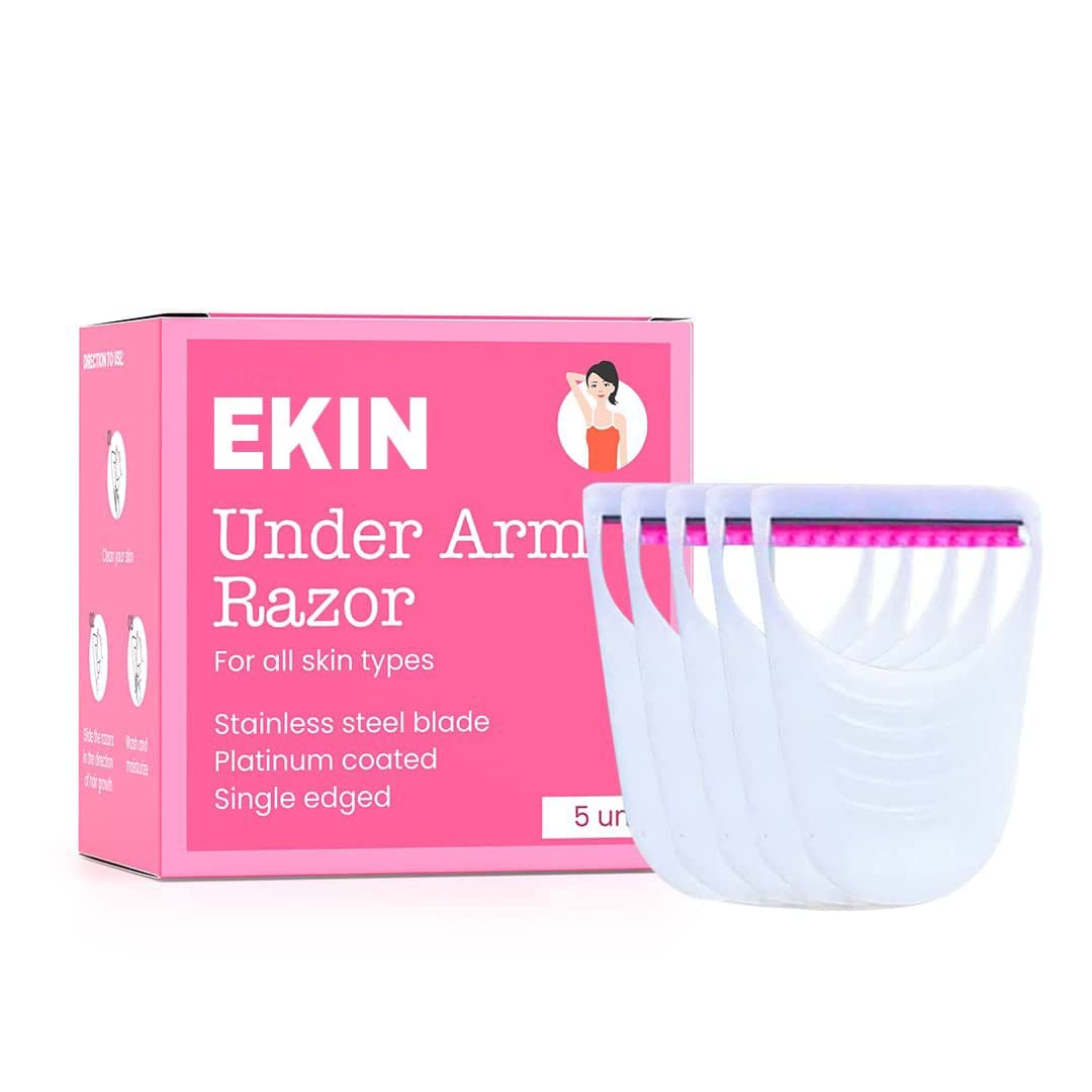 EKIN Underarm Razor For Women | For Instant Hair Removal | Easy to Use, Disposable and Washable | Platinum Coated Water Resistant Blades I Pack of 6 Razors (B09X2JJ7N1) Amazon Price History, Amazon Price Tracker