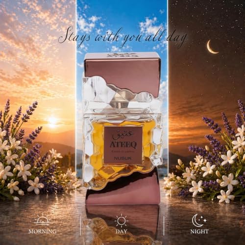 Miniatura 4 de Perfume Nusuk Ateeq Para Hombre - 100 Ml Extracto De Perfume De Larga Duración Notas Cítricas, Especiadas Y Amaderadas Perfume Masculino De Lujo Audaz