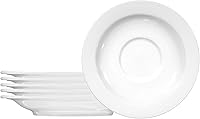 Vista 1 de Seltmann Weiden Meran - Vajilla comercial, platillo de café y té de porcelana, color blanco, 6.4 pulgadas, juego de 6