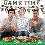 149 Pcs Football Party Decorations Kit for 24 Guests - All-in-One Kit with Plates, Napkins, Forks, Spoons, Knives, Waterproof Tablecloth & Banner for Super Bowl or Tailgate Party Decorations - Image 2