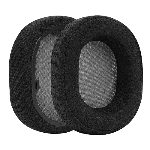 Geekria Comfort Mesh Fabric Replacement Ear Pads for Corsair HS65, HS55 Headphones Ear Cushions, Repair Parts (Black) - Image 2