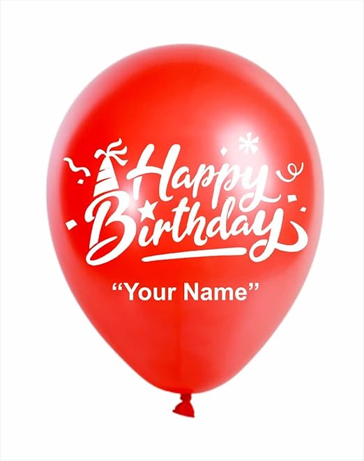 HK Balloons Personalized Name printed Birthday Party balloons with
