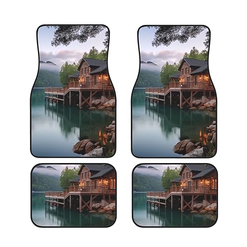 Tapis de sol universel de qualité supérieure Lake House Views pour une protection de voiture chic