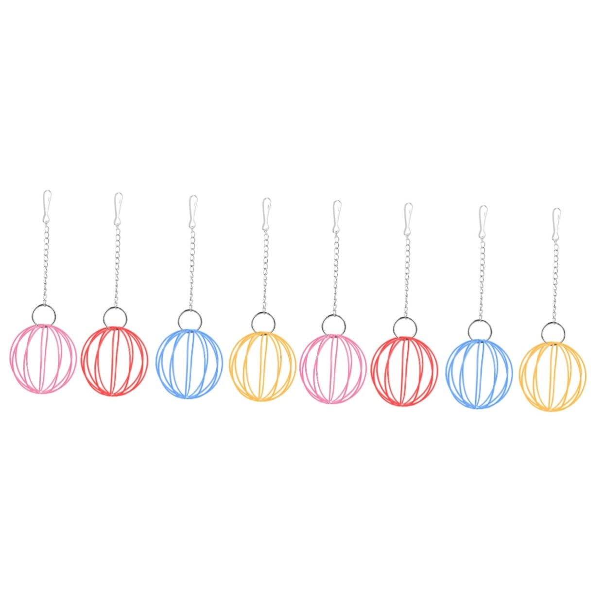DOITOOL 8stücke Teiliges Hamster-Spielzeug-Set Mit Hängenden Futterbällen Bunte Futterspielzeuge Für Hamsterkäfig Einfach Zu Reinigen Befüllen Abnehmbar Und Vielseitig Einsetzbar