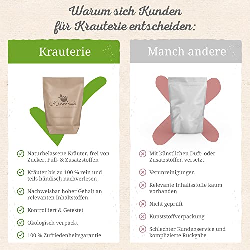 Krauterie Kamillenblüten Hund (100 g), Einzelfuttermittel für Hunde, Kamillenblüten Ganz in Spitzenqualität