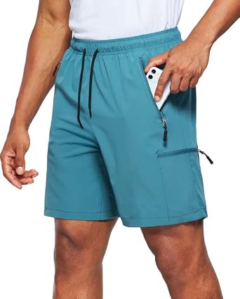 Viodia Mens Hiking Cargo Shorts Stretch Quick Dry Lightweight Shorts for Men Fishing Athletic Shorts with Pockets