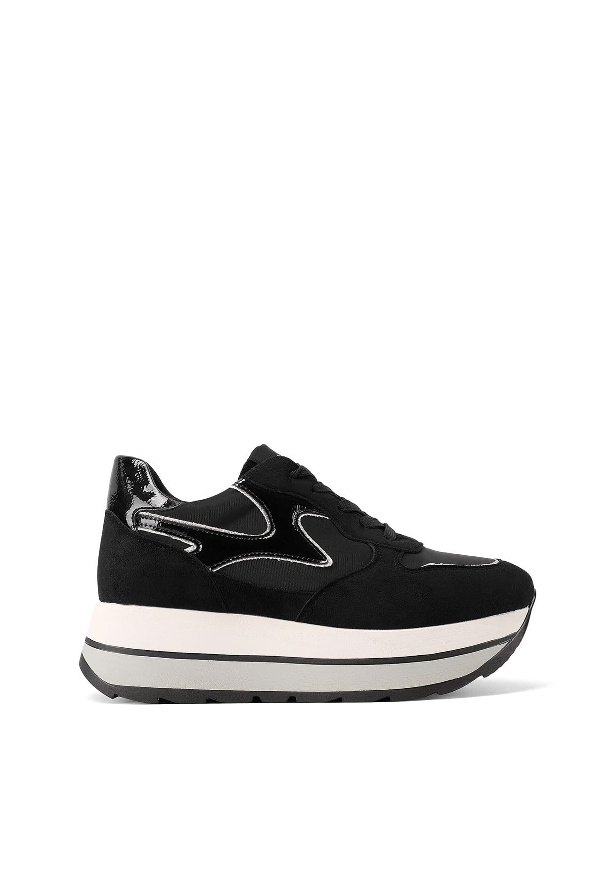 QUEEN HELENA Zapatillas de deporte de plataforma altas y cómodas para mujer X33-19