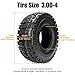 FVRITO 3.00-4 260 x 85 10x3 9x3.50-4 Tires Knobby Tread+Tube with TR87 Bent Angled Valve Stem Replacement for E300 E325 Rocket Chopper Goped Bike Electric Scooter Go kart Mini Pocket Bike Set of 2