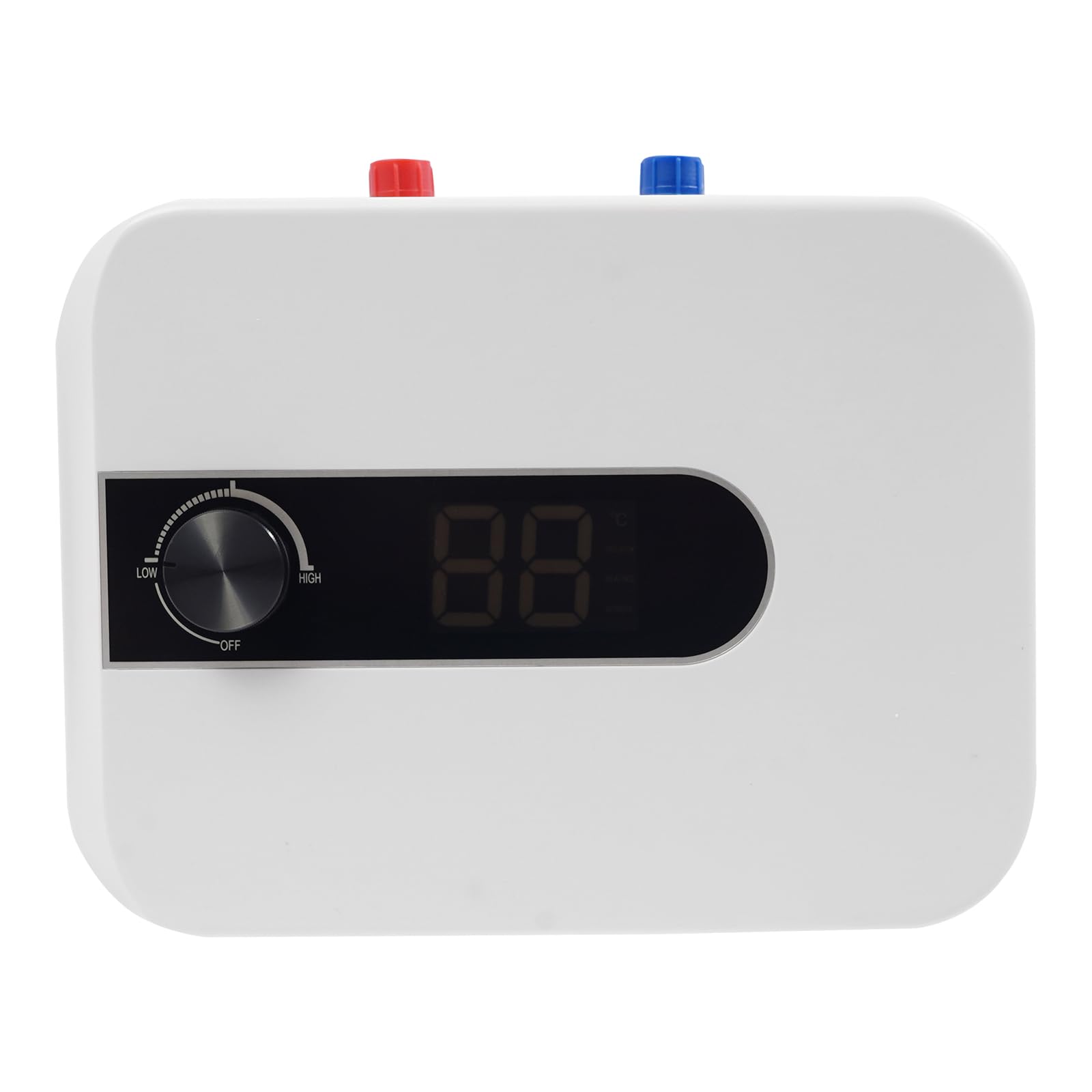 Mały zbiornik bezciśnieniowy 1500 W, bojler dolny 6 l, zbiornik ciepłej wody, bardzo kompaktowy, bojler z przyciskiem regulacja temperatury, mały zbiornik elektryczny z cyfrowym wyświetlaczem LED