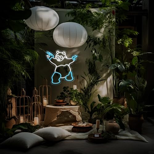 Image of Panda Neon Sign with Gun Panda Light Up Sign for Room Wall Decor, Man Cave Decor Birthday Holiday Gift