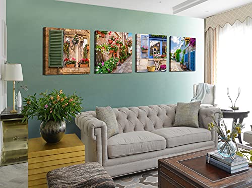 Okexckk Tuscan Wall Art, Italy Pictures Canvas Prints For Bedroom, Living Room, Office Decor, Modern Artwork Colorful Painting For Bathroom Home Decoration #TOP3