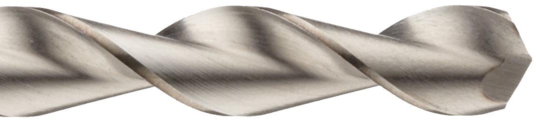 Chicago Latrobe 120DH High-Speed Steel Long Length Drill Bit, Uncoated (Bright) Finish, Round Shank with Tang, Parabolic Flute, 135 Degree Notched Point, 31/64" Size