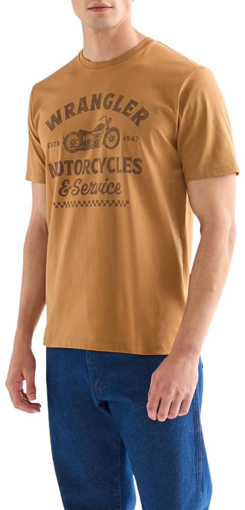 Wrangler Americana Tee Shirt, Chipmunk, XXL Men