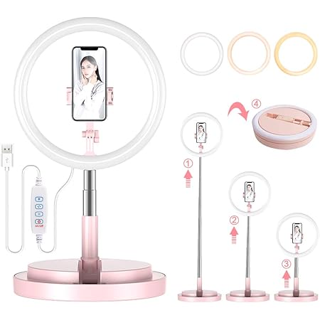 Amazon Ledリングライト 自撮りライト 折畳み式 スタンド一体式 11 4インチ 照明 高輝度 三色モード 10段調光 収納省スペース 携帯便利 スマホホルダー付き 撮影用 卓上スタンド Youtubeビデオ Tiktok 自撮り 美容化粧 カメラ撮影に適用 ピンク Besuto 定常光ライト Amazon Ledリングライト 自撮りライト 折畳み式 スタンド一体式 11 4インチ 照明 高輝度 三色モード 10段調光 収納省スペース 携帯便利 スマホホルダー付き 撮影用 卓上スタンド Youtubeビデオ Tiktok 自撮り 美容化粧 カメラ撮影に適用 ピンク Besuto 定常光ライト