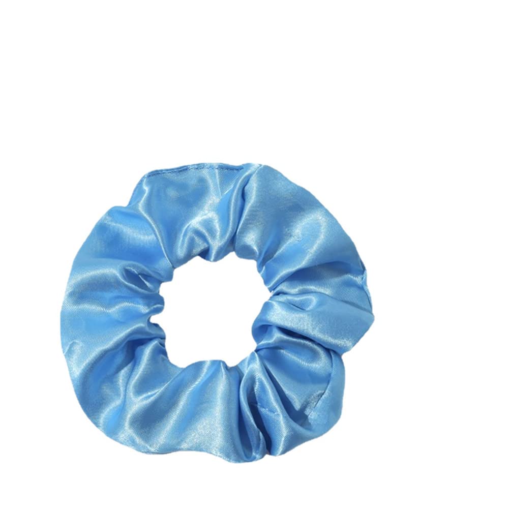 10pcs LED Hair Scrunchies Light Up Elastic Bands Women Girls Party Glow Headband Hair Wear (Blue)