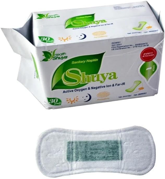 SHUYA Slipeinlagen aus natürlicher Baumwolle mit Anionen, ohne Flügel, negative Ionen-Pads, chlorfrei, pflanzlicher Duft, 10 Packungen